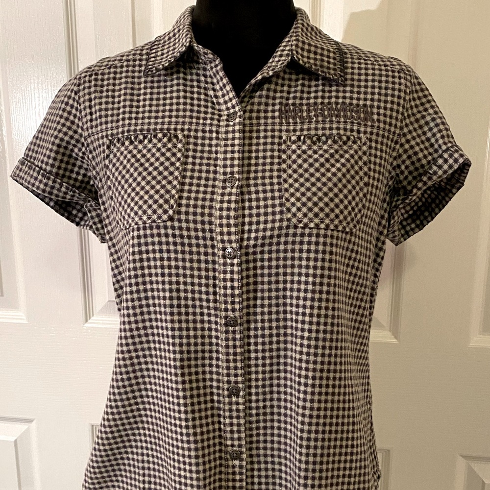 Ladies button up Harley top
